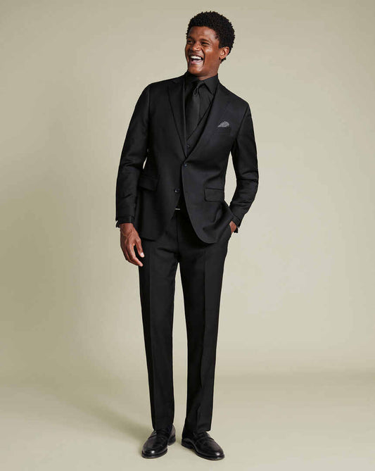 Costume en sergé naturellement extensible