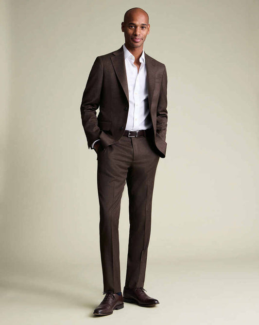 Costume italien en flanelle - chocolat