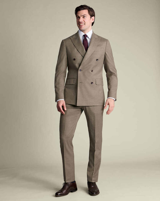 Costume italien croisé en flanelle